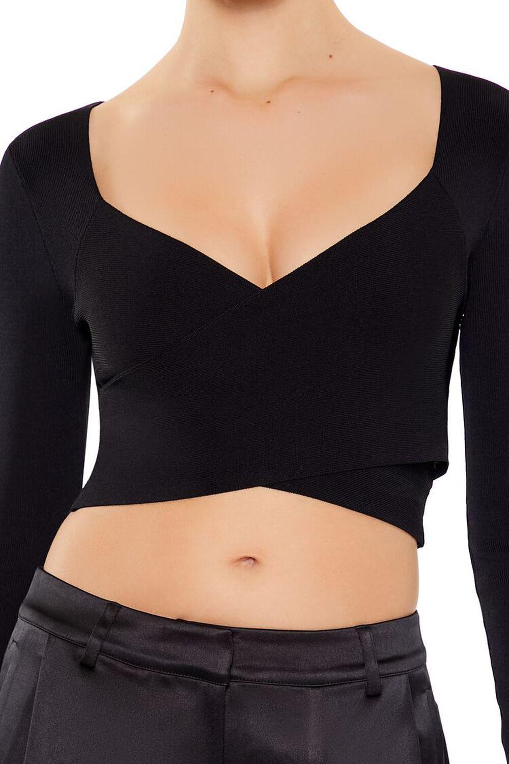 Sweater-Knit Crossover Crop Top | Forever 21 Product Image