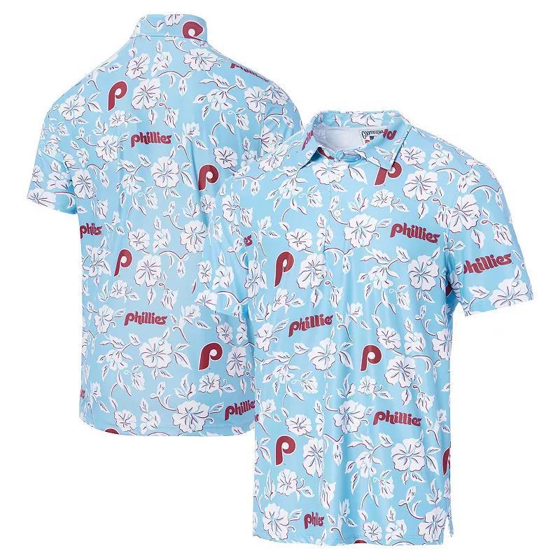 Mens Reyn Spooner Blue Philadelphia Phillies Cooperstown Collection Performance Polo Product Image