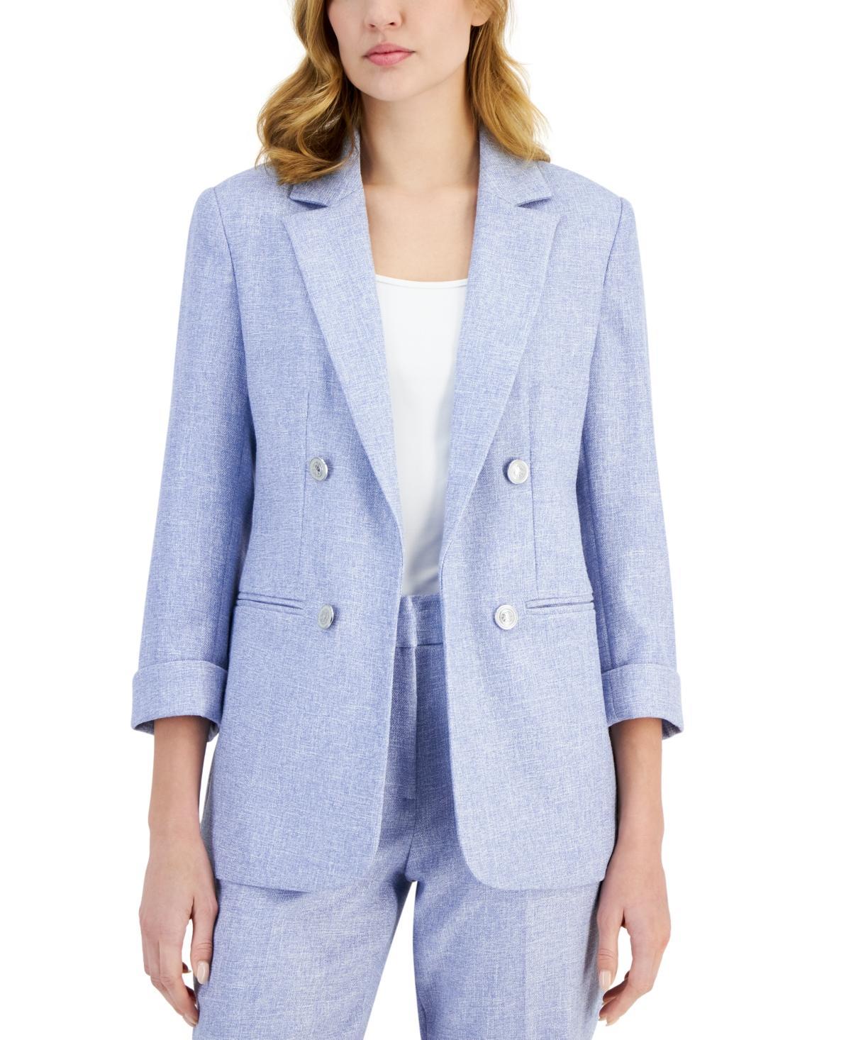 T Tahari Notch Collar Folder Cuff Blazer Product Image