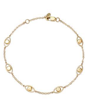 Moon & Meadow 14K Yellow Gold Evil Eye Link Bracelet Product Image