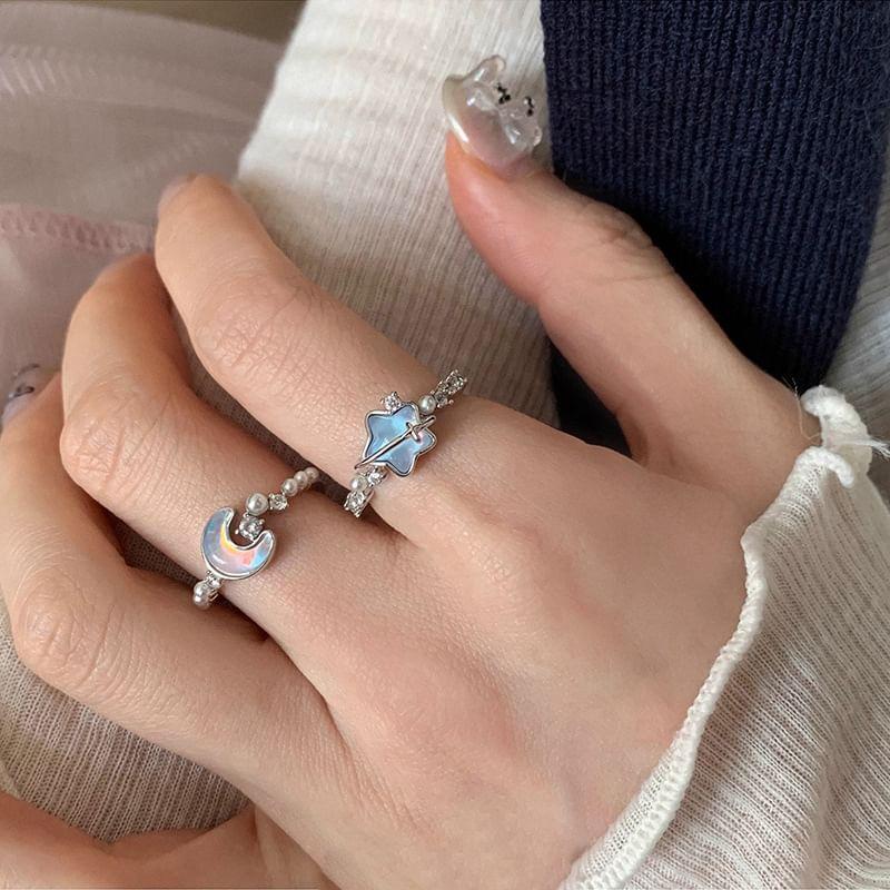 Star Moon Open Ring Product Image