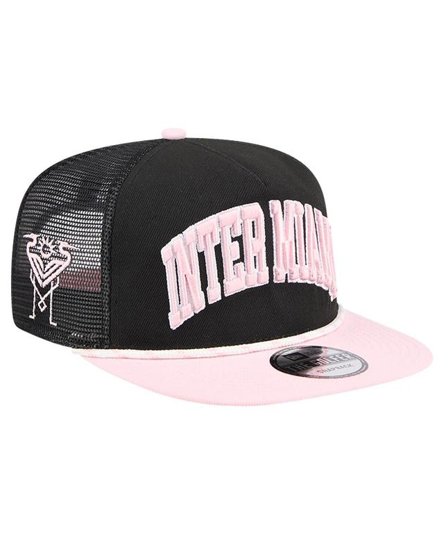 Mens New Era Black Inter Miami CF Throwback Golfer Snapback Hat Product Image