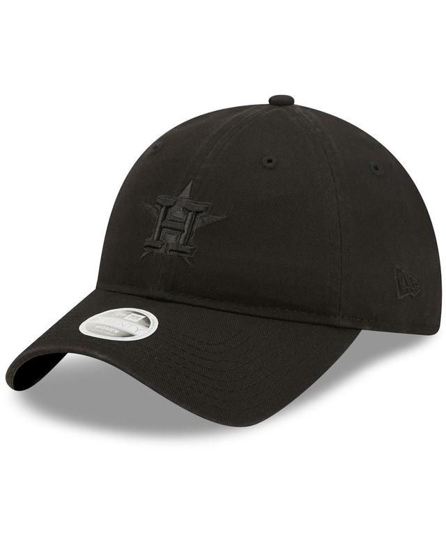 Womens New Era Houston Astros Black Core Classic Ii 9TWENTY Adjustable Hat - Black Product Image