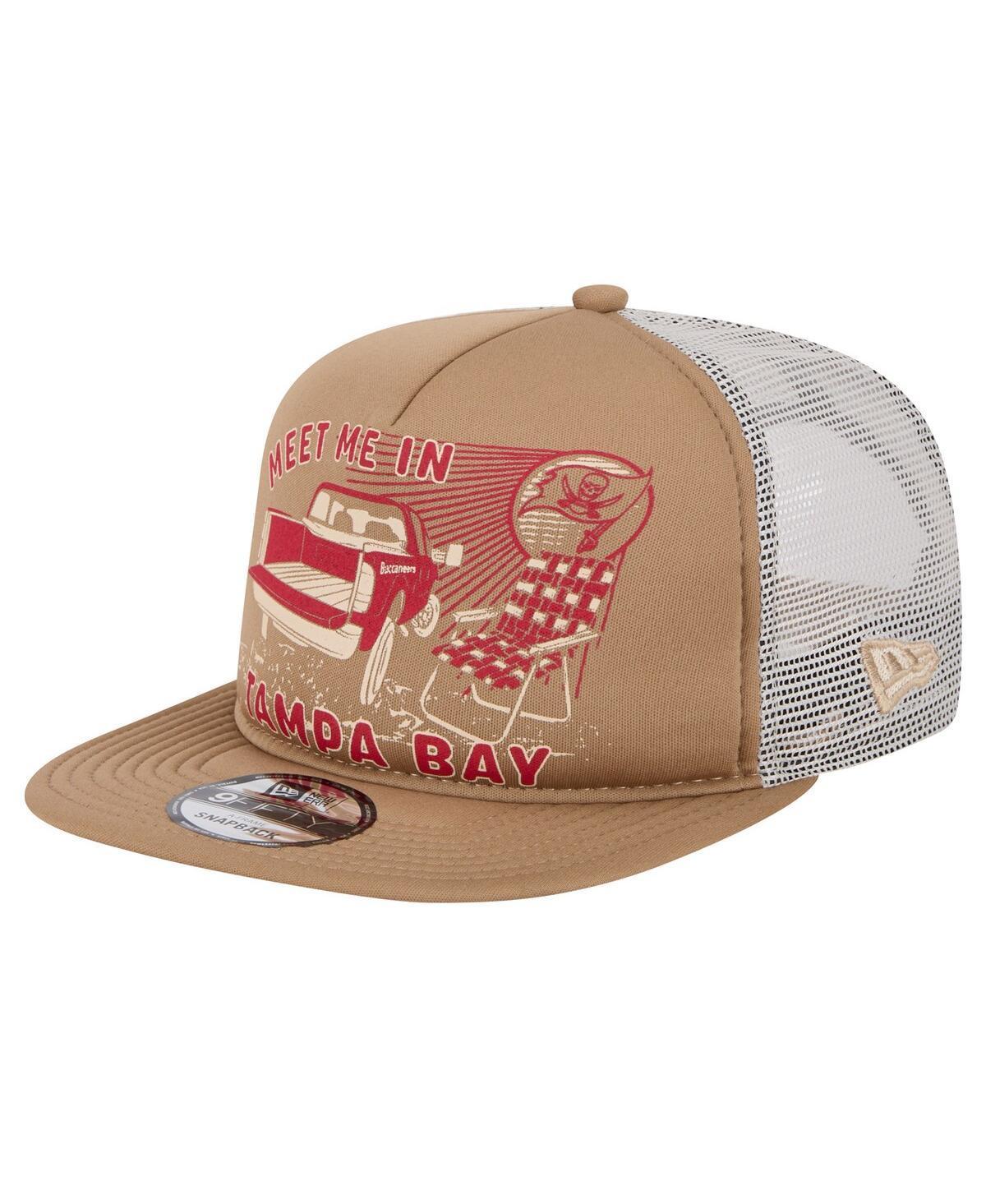 Mens New Era Tan Tampa Bay Buccaneers Meet Me 9FIFTY Snapback Hat Product Image