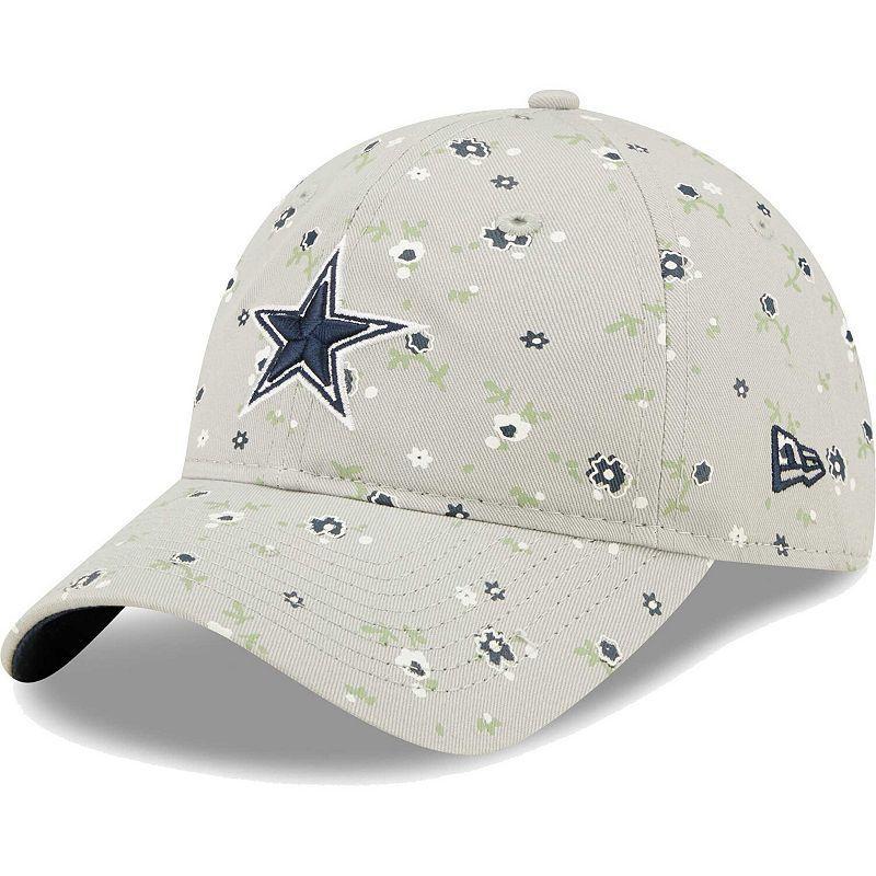 Womens New Era Gray Dallas Cowboys Floral 9TWENTY Adjustable Hat Product Image