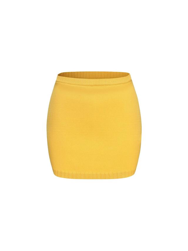 Kennedy Knit Skirt (Yellow) Product Image