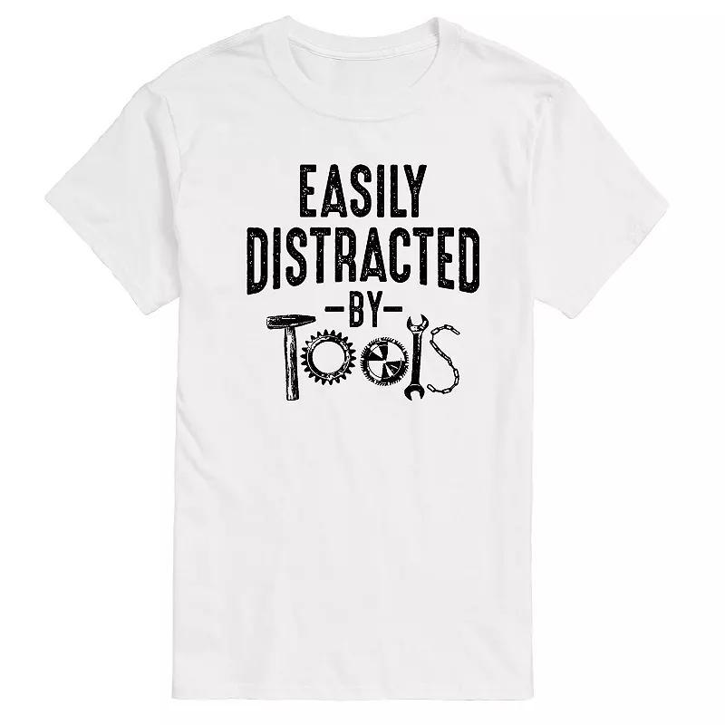 Big & Tall Easily Distracted By Tools Graphic Tee, Mens Product Image