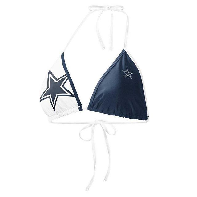 Womens G-III 4Her by Carl Banks /White Dallas Cowboys Play Action Bikini Top Blue Product Image