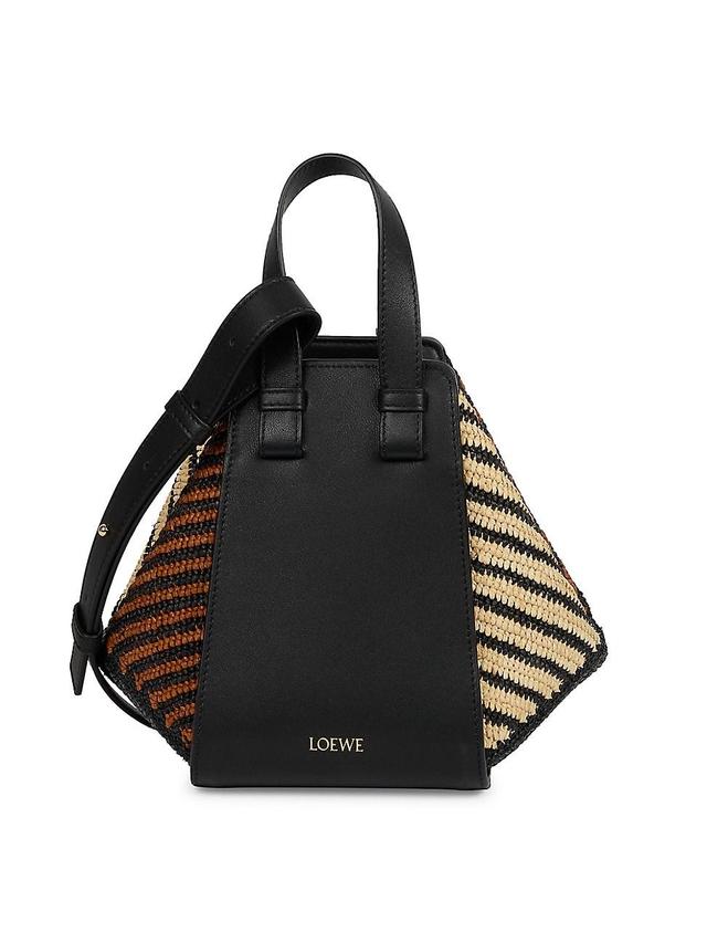 Womens LOEWE x Paulas Ibiza Hammock Compact Striped Raffia Bag Product Image