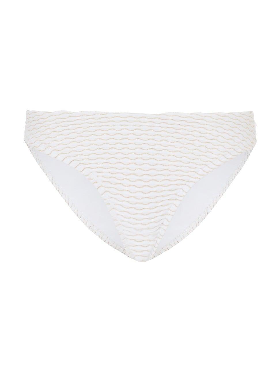 Womens Margot Textured Waves Bikini Bottoms Product Image