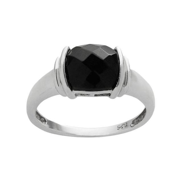 Onyx Sterling Silver Ring, Womens Black Product Image