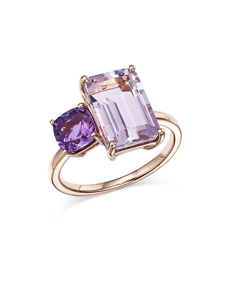 Womens 14K Rose Gold & Amethyst Ring Product Image