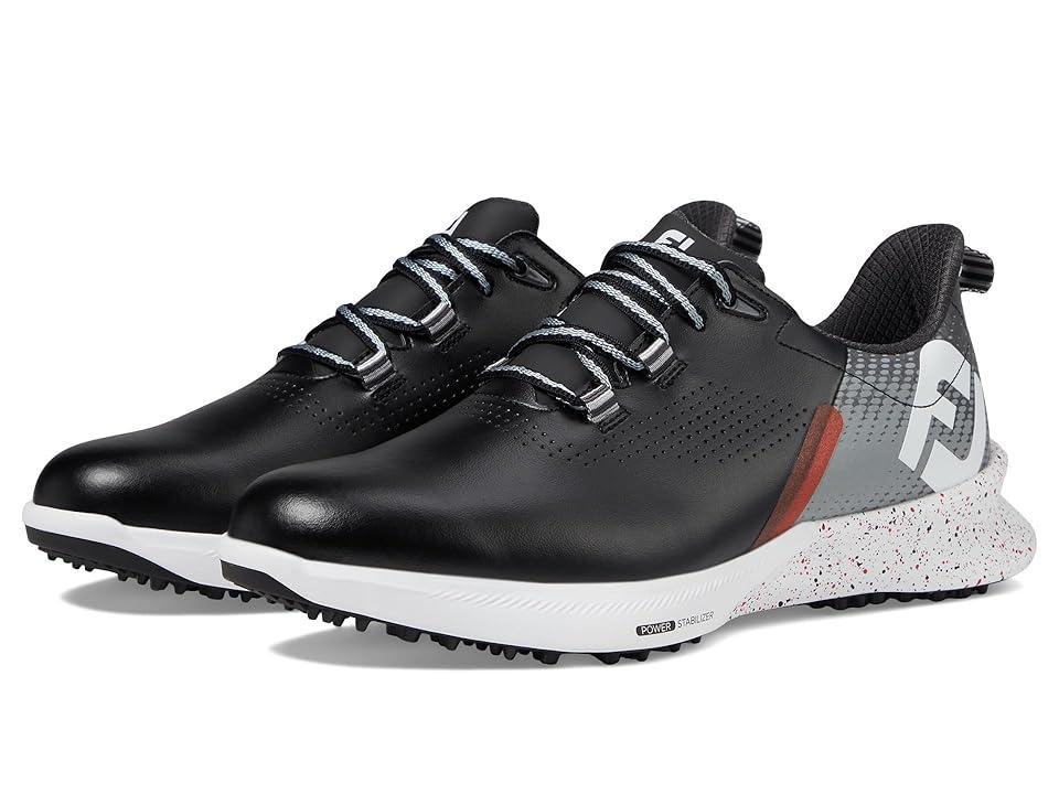 FootJoy FJ Fuel Golf Shoes (Black/Grey/Red) Men's Shoes Product Image