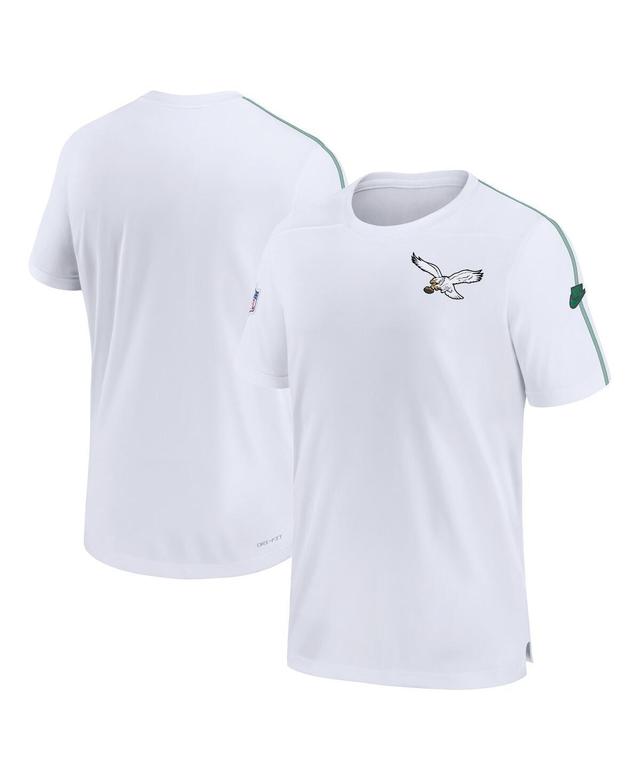 NIKE Men's White Philadelphia Eagles Sideline Alternate Logo Coach Performance Top Product Image