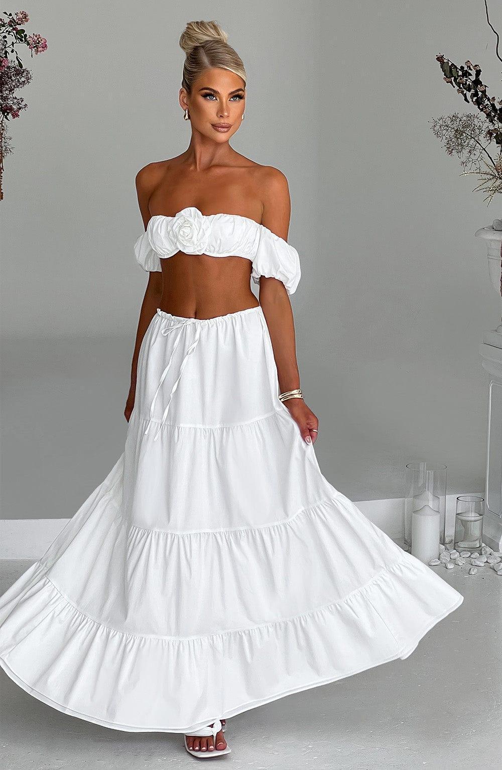 Carmen Maxi Skirt - Ivory Product Image