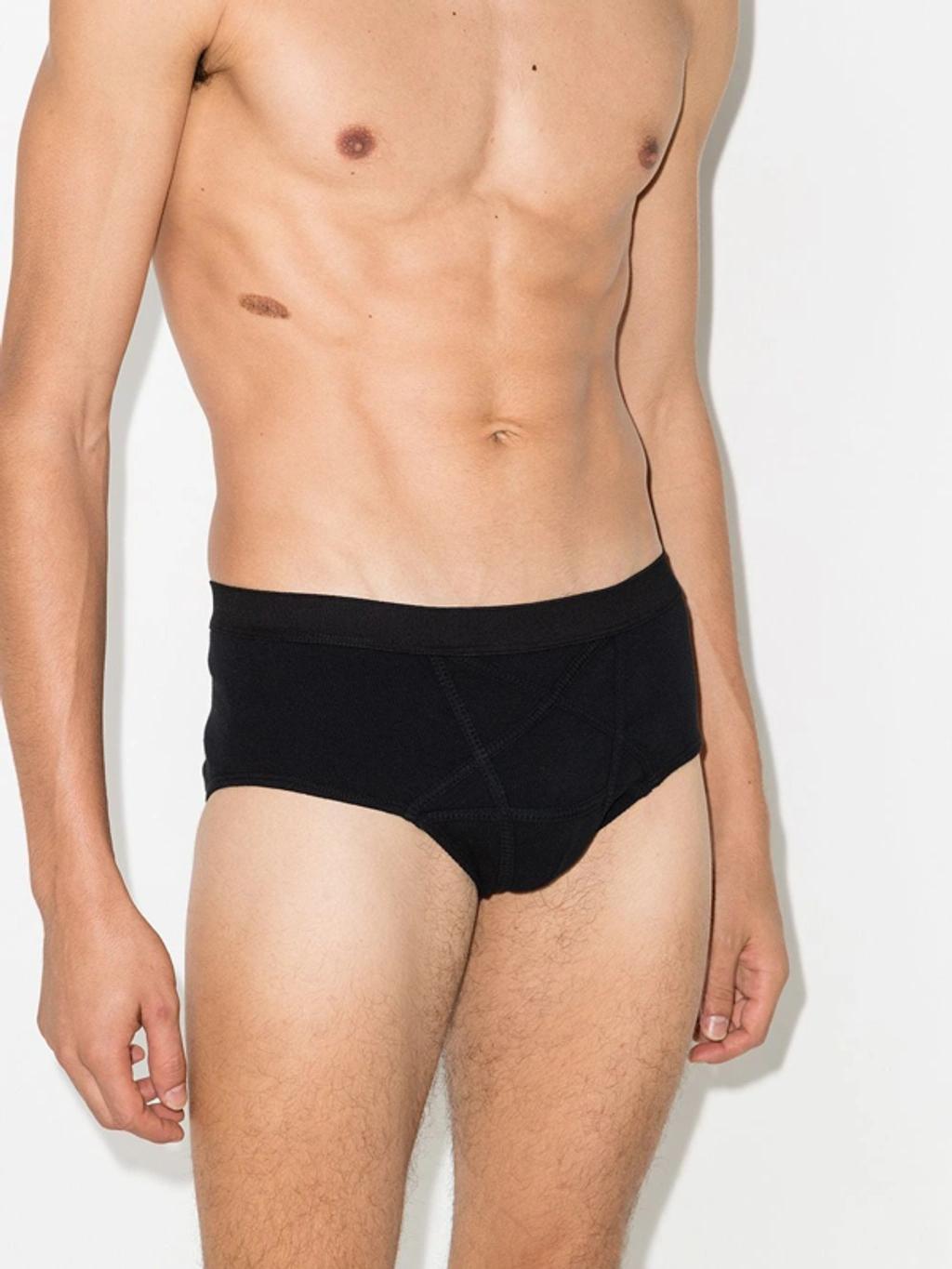 Penta Stitch-embellished Briefs In Black Product Image