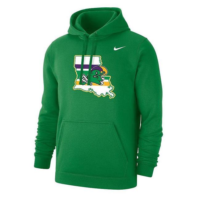 Mens Nike Green Tulane Green Wave Mardi Gras Club Fleece Pullover Hoodie Product Image