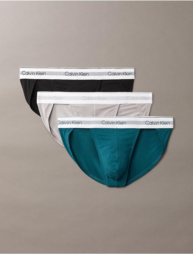 Calvin Klein Mens Modern Air 3-Pack Sports Brief - Black - M Product Image