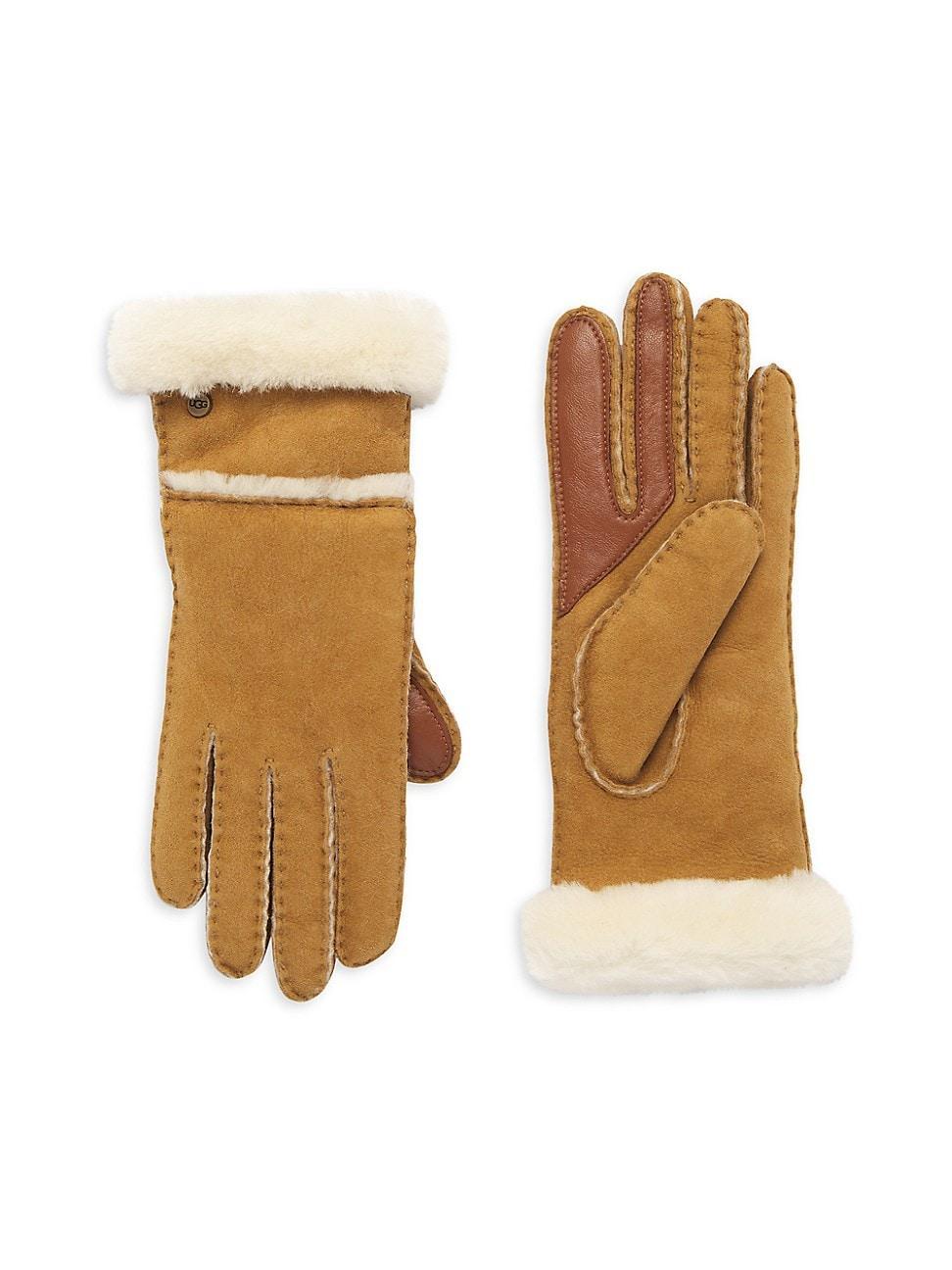 UGG(r) Seamed Touchscreen Compatible Genuine Shearling Lined Gloves Product Image