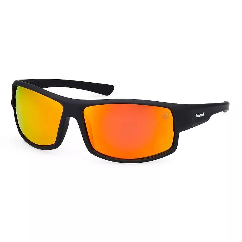 Mens Timberland 64mm Wrap Polarized Sunglasses Product Image