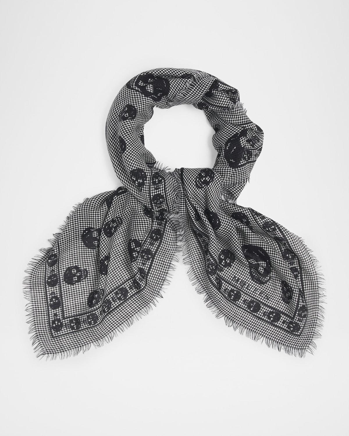 Mens Skull Houndstooth Scarf Product Image