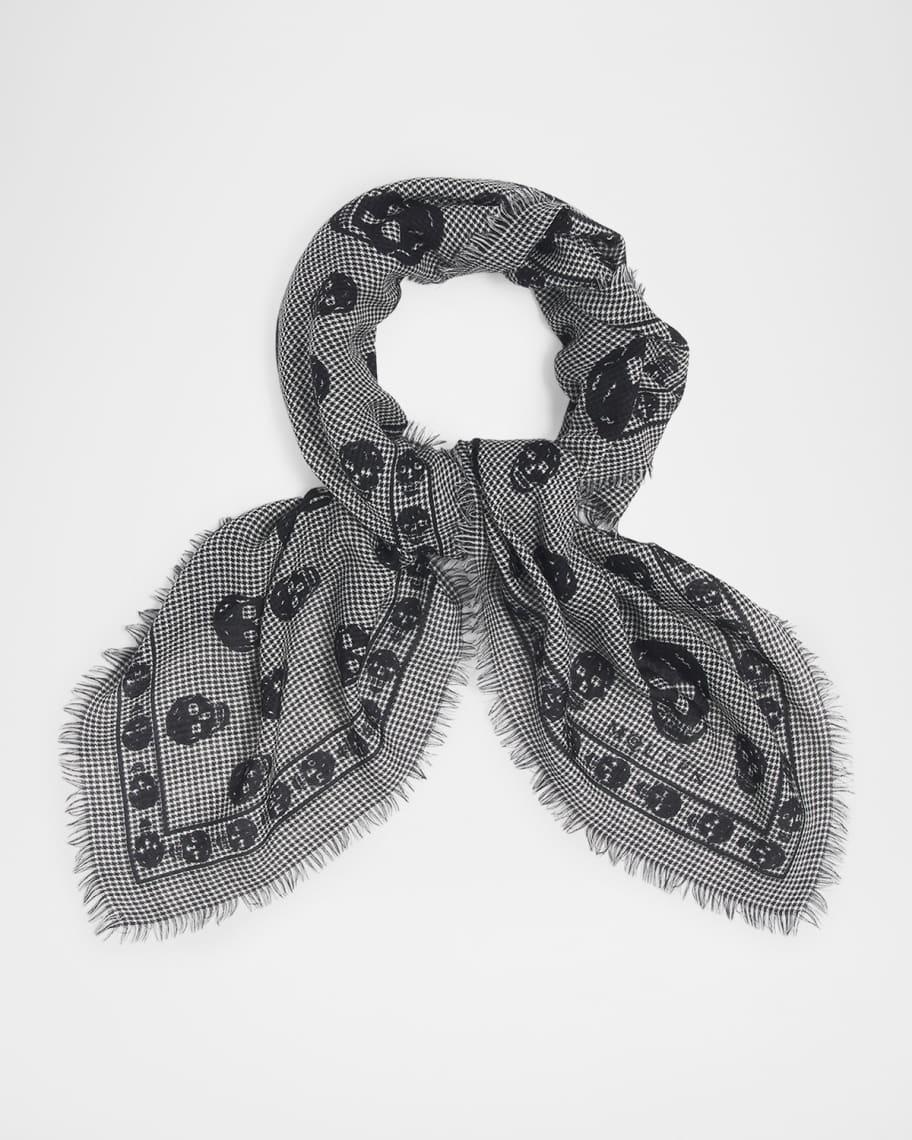 Men's Skull Houndstooth Scarf Product Image