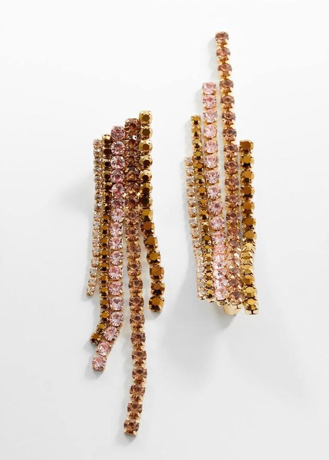 MANGO - Cascade crystal earrings - One size - Women Product Image