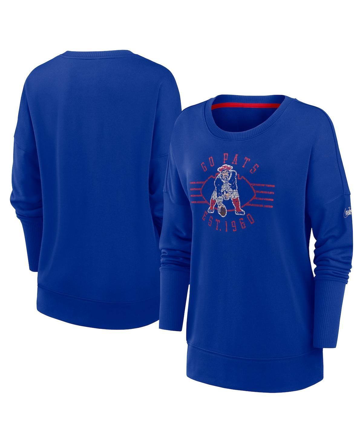 Womens Nike Royal Buffalo Bills Rewind Playback Icon Performance Pullover Sweatshirt Product Image