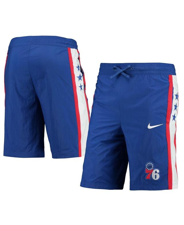 Mens Nike Royal Philadelphia 76ers Courtside Heritage Shorts Product Image