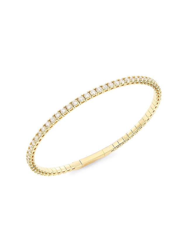 Womens 14K Yellow Gold & 3.25 TCW Diamond Bangle Product Image