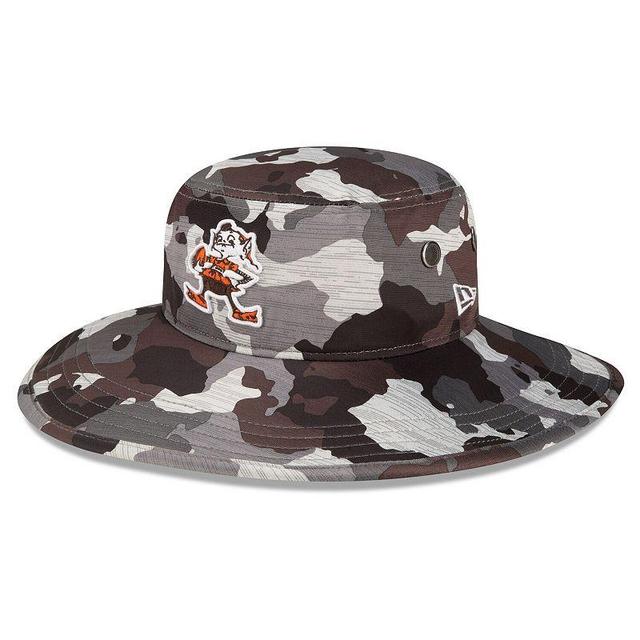 Mens New Era Camo Cleveland Browns 2022 NFL Training Camp Official Historic Logo Panama Bucket Hat Product Image