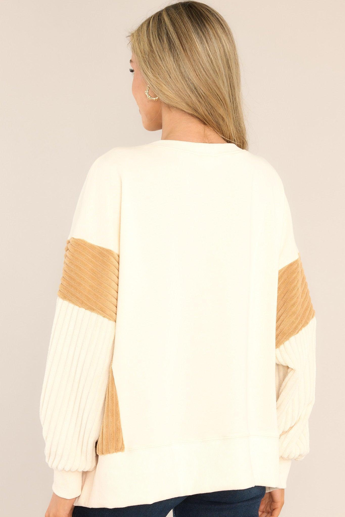 Dream Big Ivory Oversized Sweatshirt Product Image