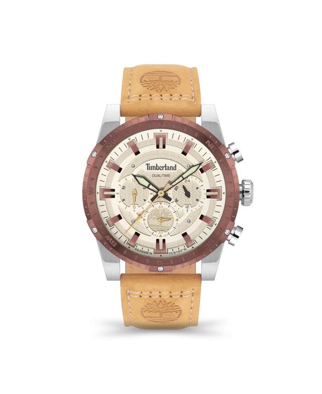 Timberland Mens Fitzwilliam Wheat Leather Strap Watch 46mm Product Image