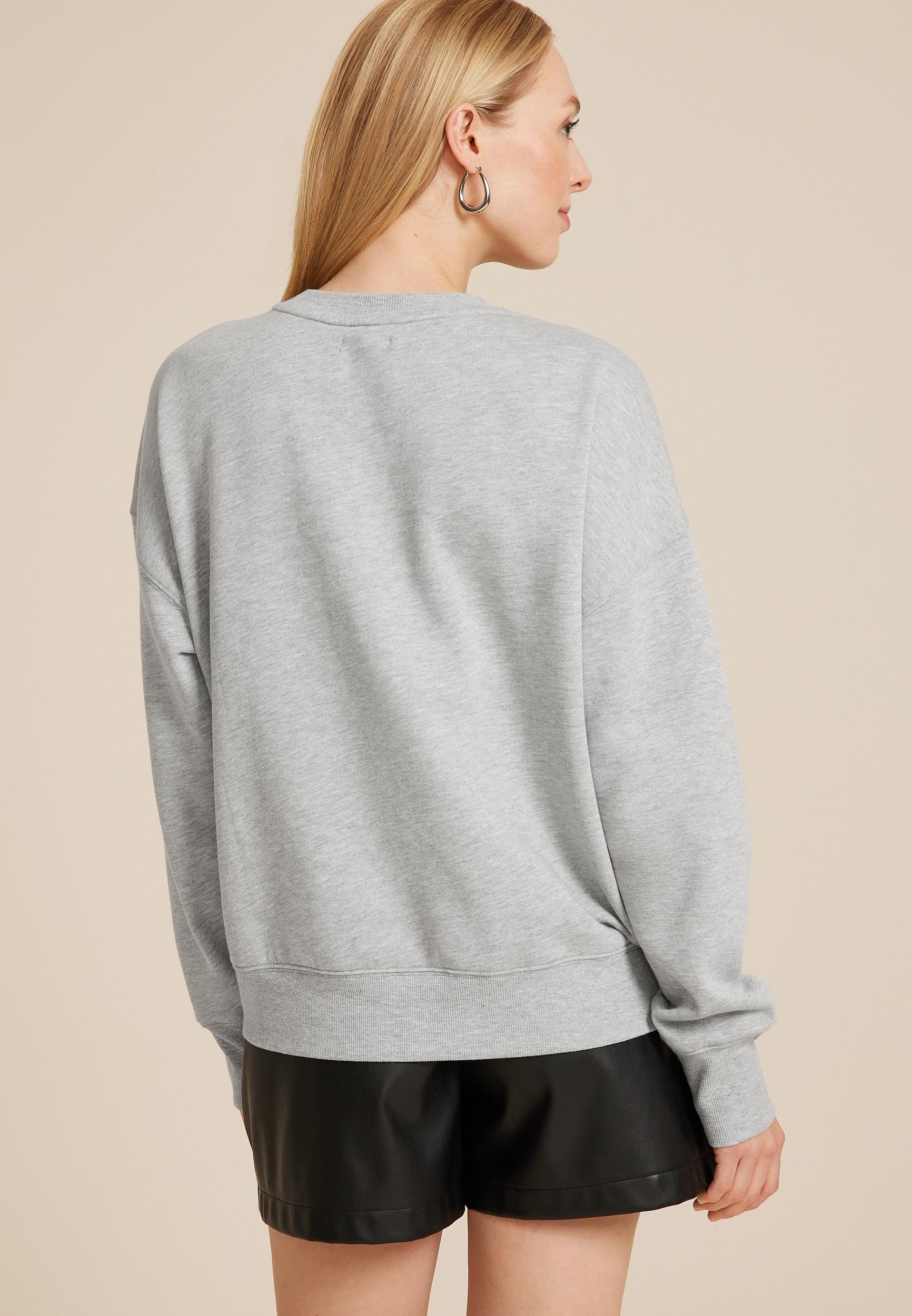 edgely™ Jewel Embellished Relaxed Fit Sweatshirt Product Image