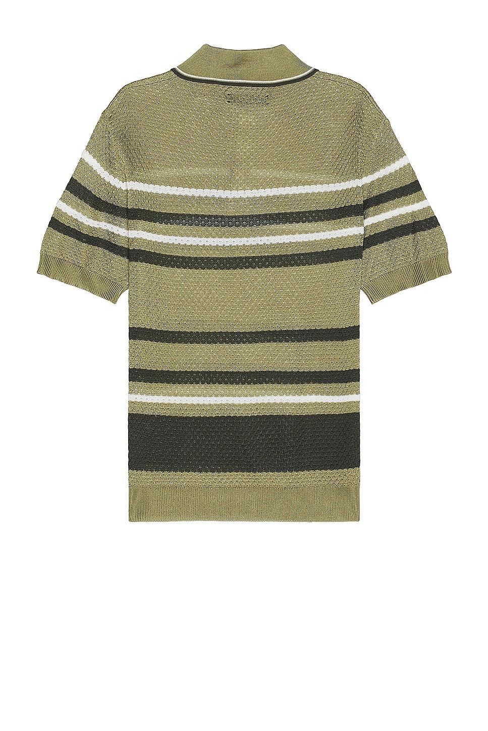 Amiri Striped Polo in Black Product Image