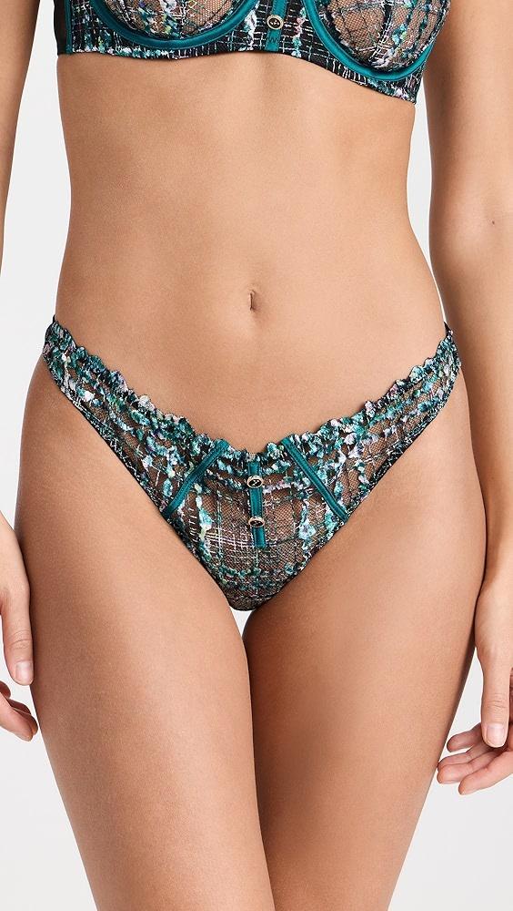 Fleur du Mal Gabrielle Embroidery Thong | Shopbop Product Image