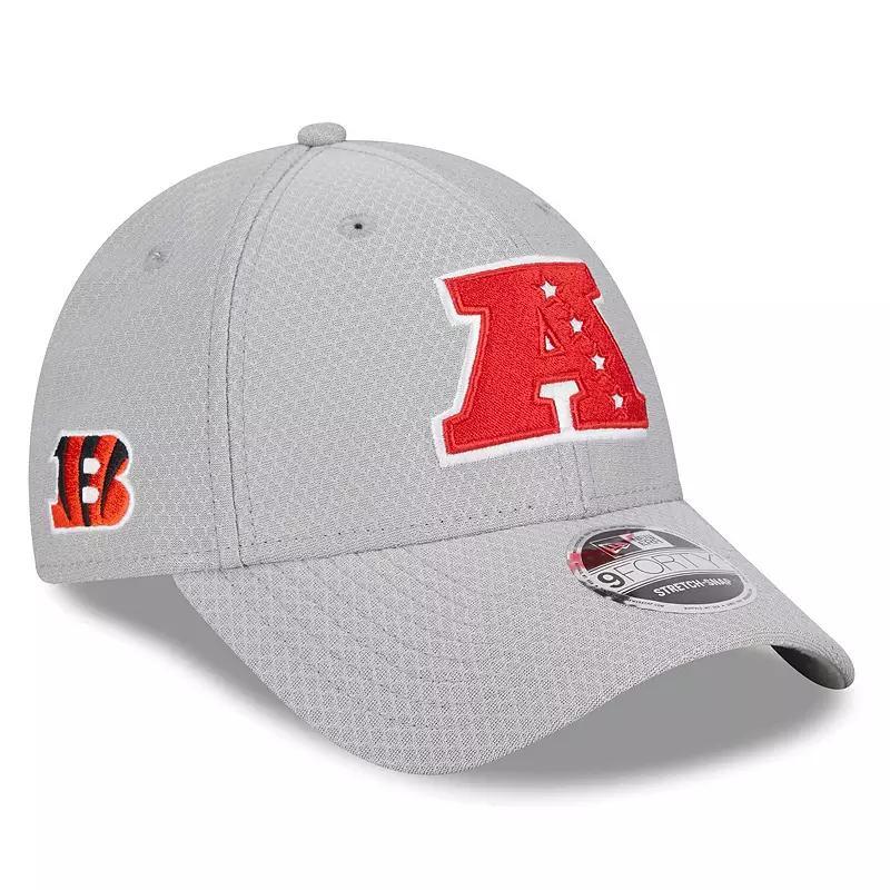 Mens New Era Gray Cincinnati Bengals 2024 Pro Bowl 9FORTY Adjustable Hat Product Image