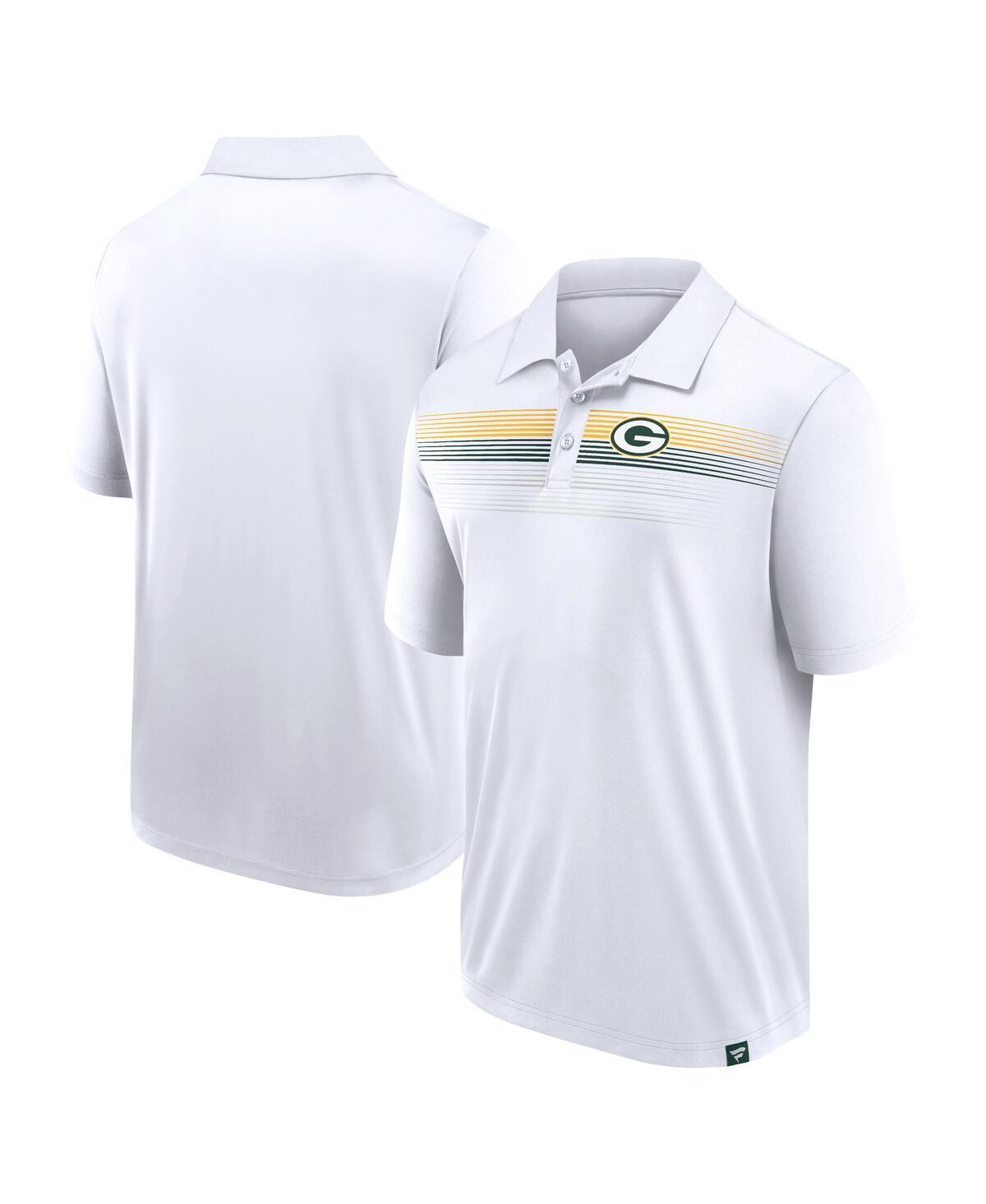 Mens Fanatics White Green Bay Packers Victory For Us Interlock Polo Shirt Product Image