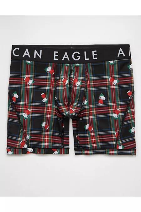 AEO Mens Plaid Snoopy 6 Flex Boxer Brief Men's Product Image