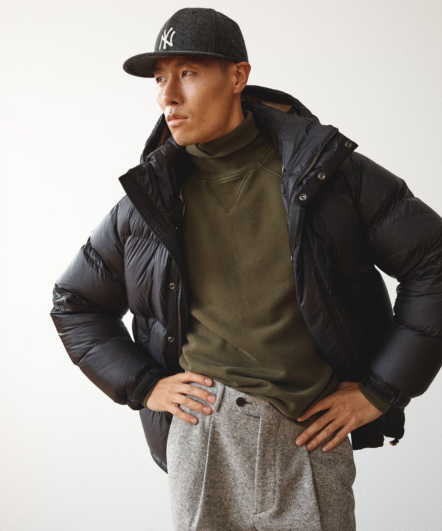 Italian Short Tech Down Parka in Black Product Image