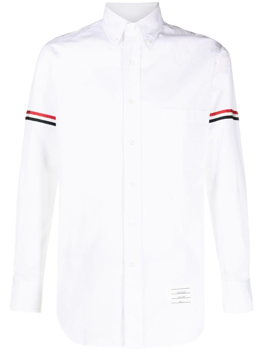 TOM FORD White Poplin Grosgrain Armband Shirt Product Image