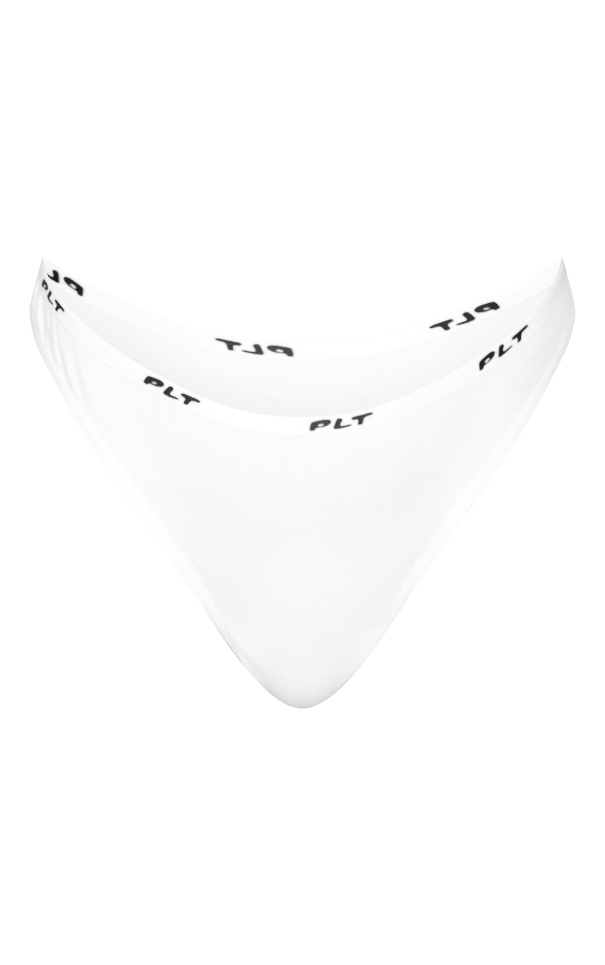 PRETTYLITTLETHING White Jersey Thong Product Image