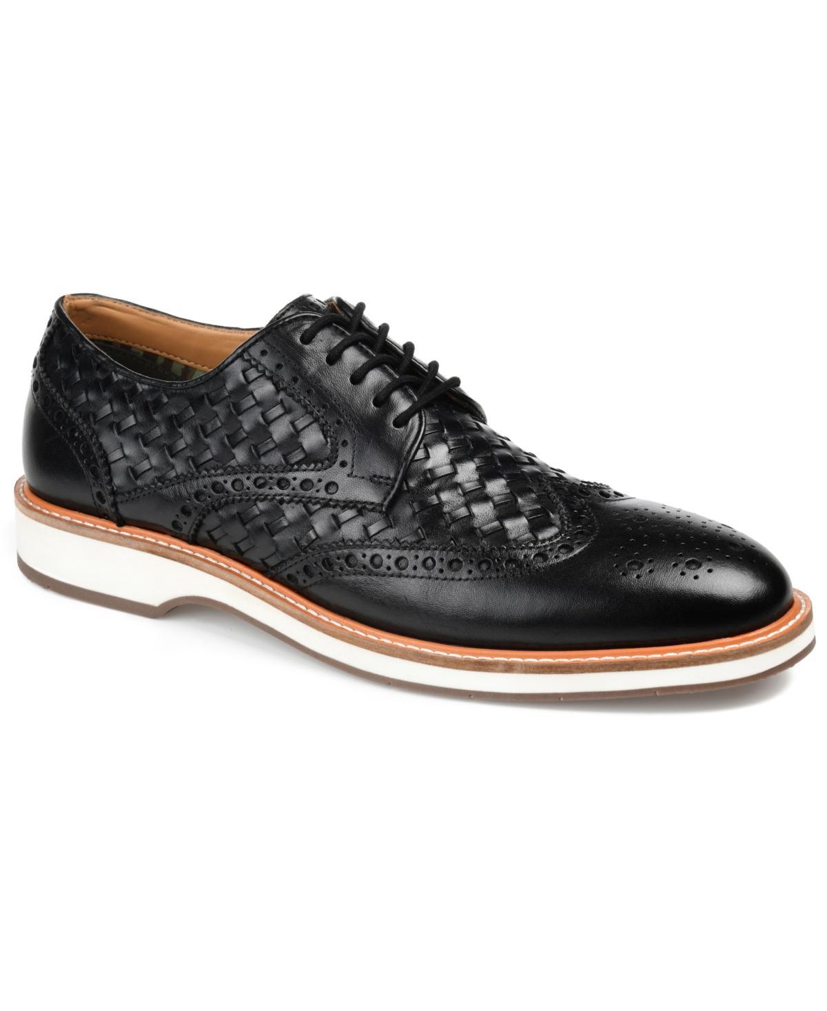 Thomas & Vine Mens Radcliff Wide Width Tru Comfort Foam Lace-Up Woven Wingtip Derby Shoes Product Image