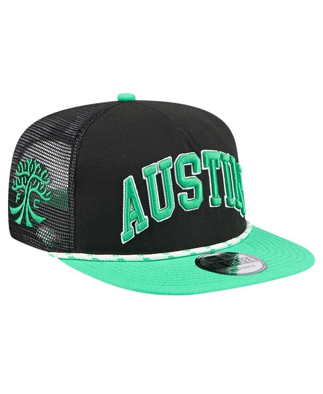 New Era Mens Black Austin Fc Throwback Golfer Snapback Hat Product Image