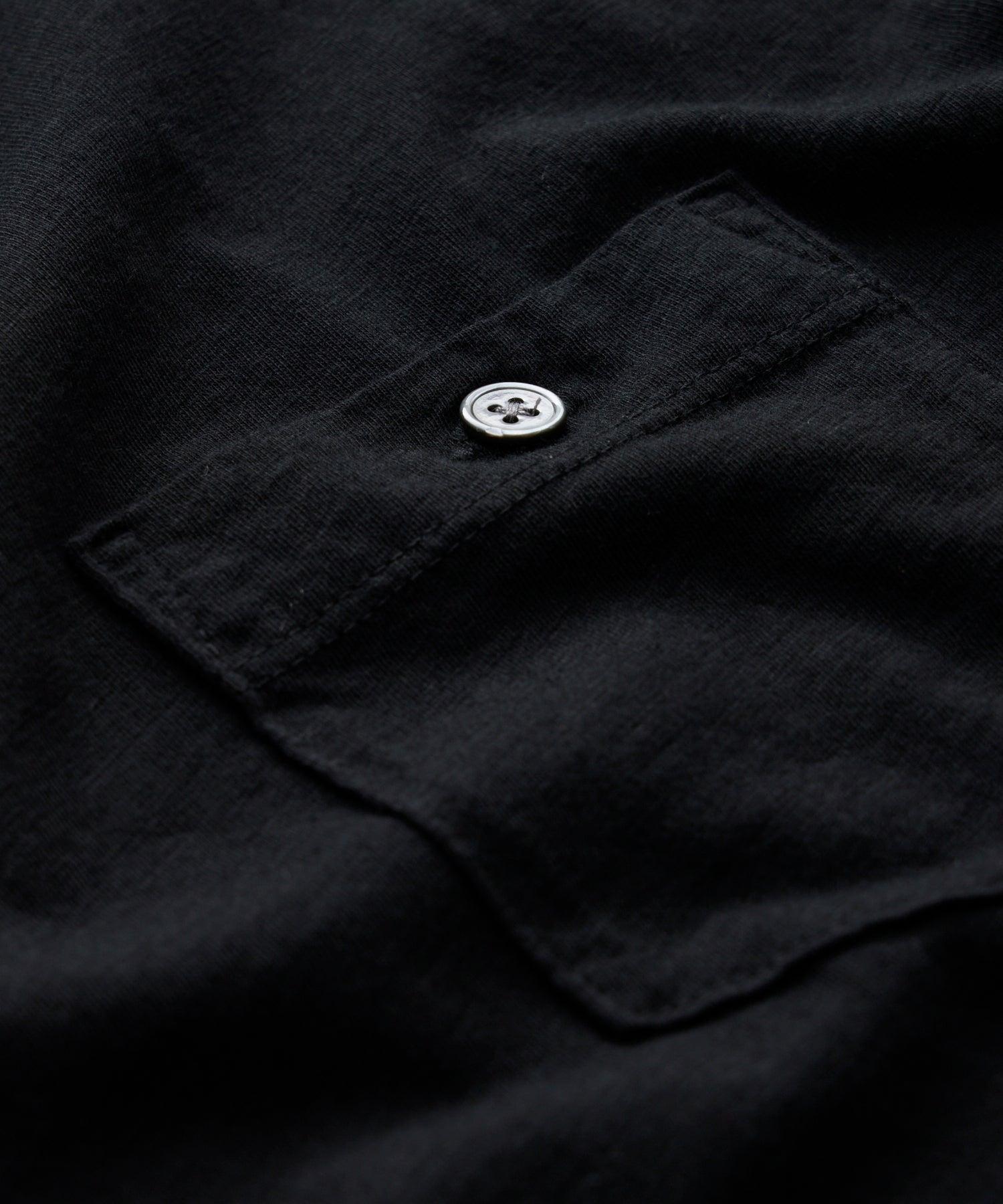 Made in L.A. Homespun Slub Long Sleeve T-Shirt in Black Product Image