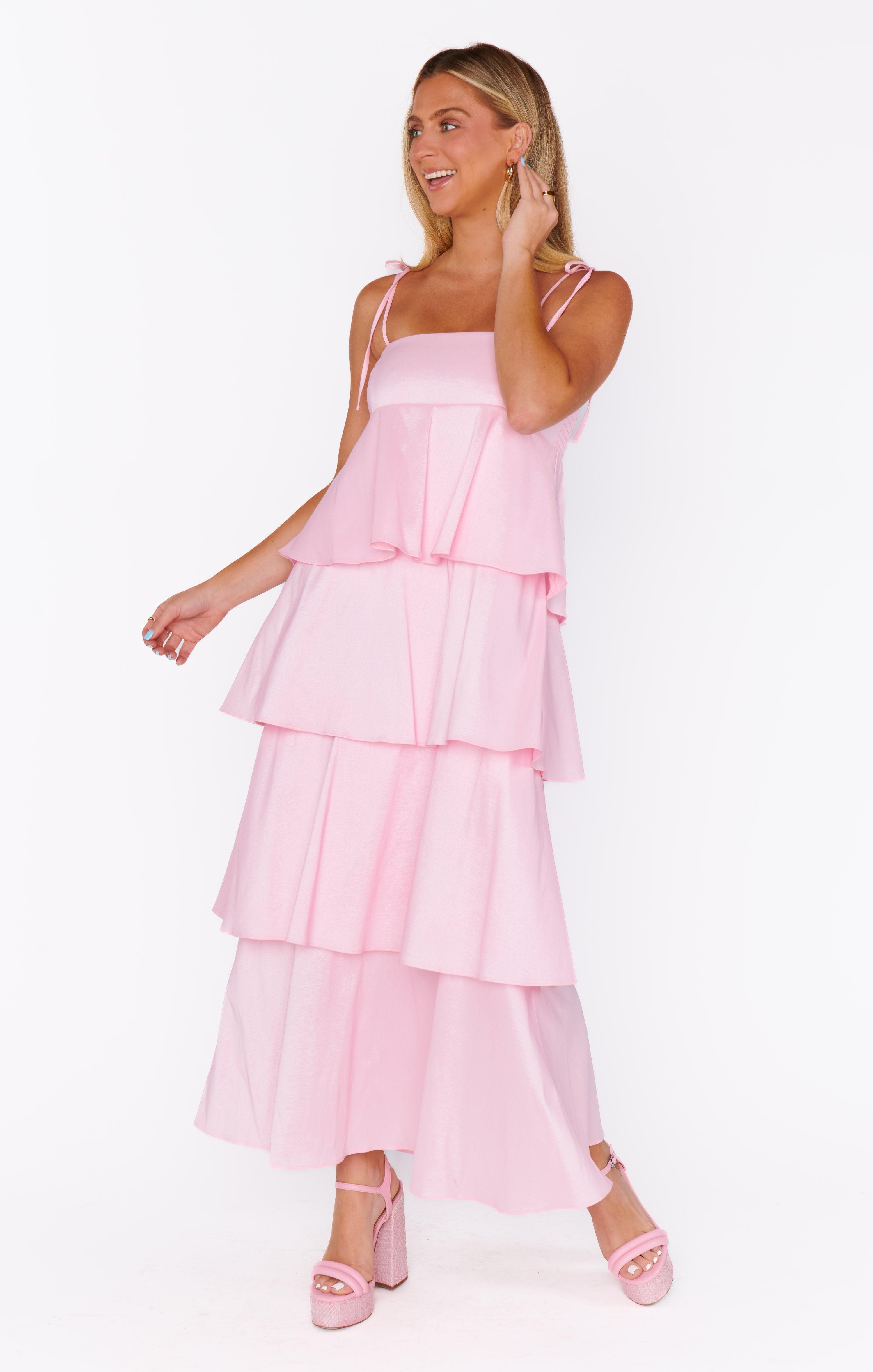 Meet Cute Dress ~ Light Pink Taffeta Product Image