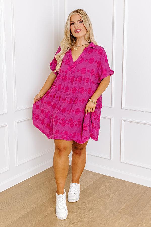 Dancing In The Sun Babydoll Dress In Pink Curves Product Image