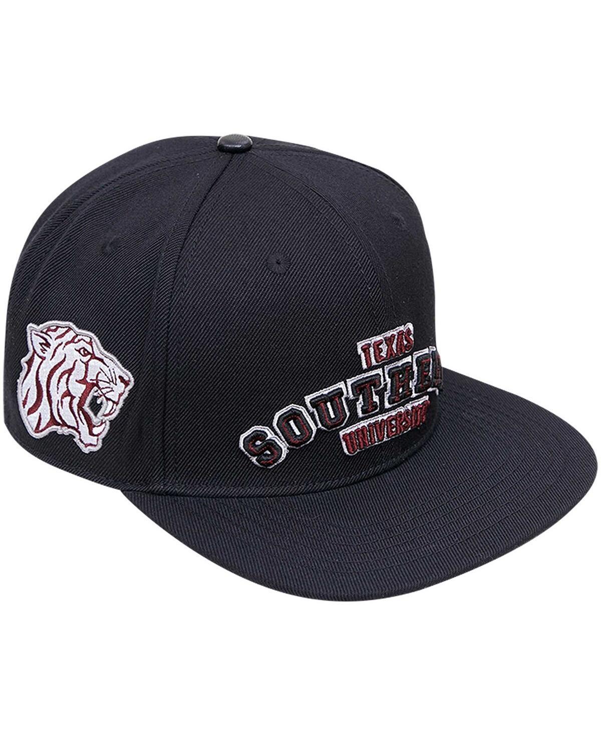 Mens Pro Standard Black Texas Southern Tigers Arch Over Logo Evergreen Snapback Hat Product Image