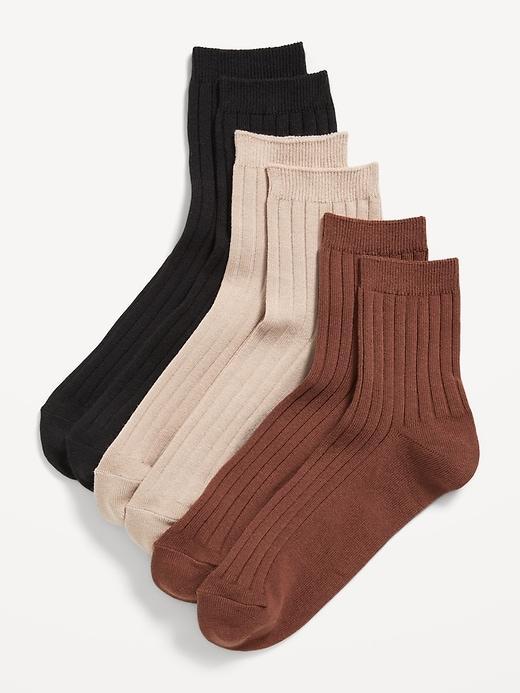 Ribbed Crew Sock 3-Pack for Women Product Image