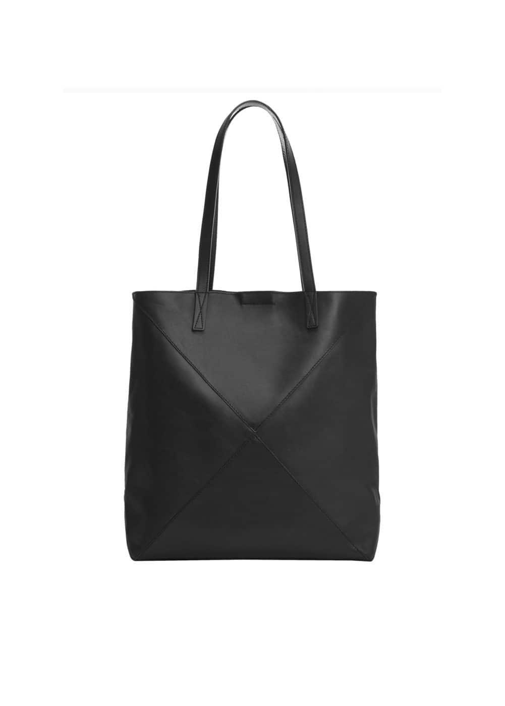 MANGO - Leather shopper bag - One size - Women Product Image